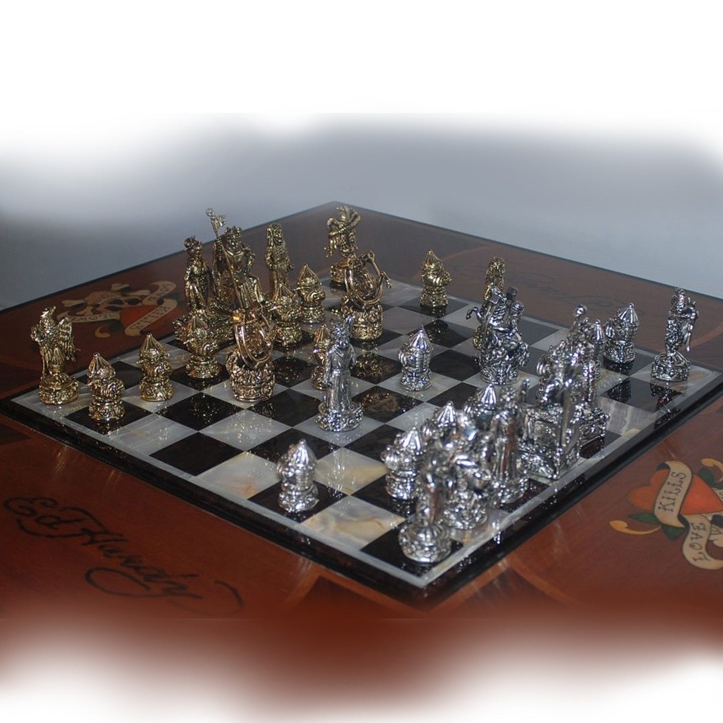 Tigrani “Ed Hardy” Sterling Silver Chess Set