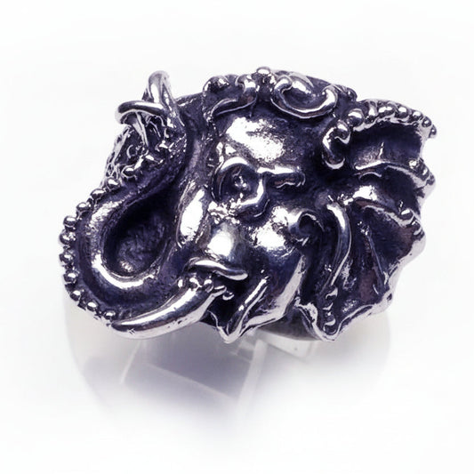 Elephant Good Luck Sterling Silver Ring