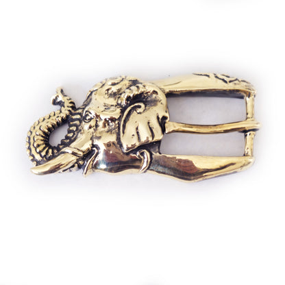 Elephant Head Bronze Belt Buckle