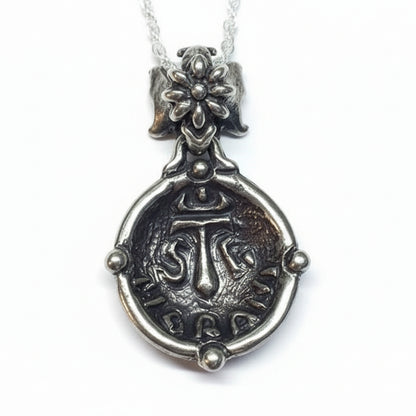 Eternity Sterling Silver Pendant with Ruby V3