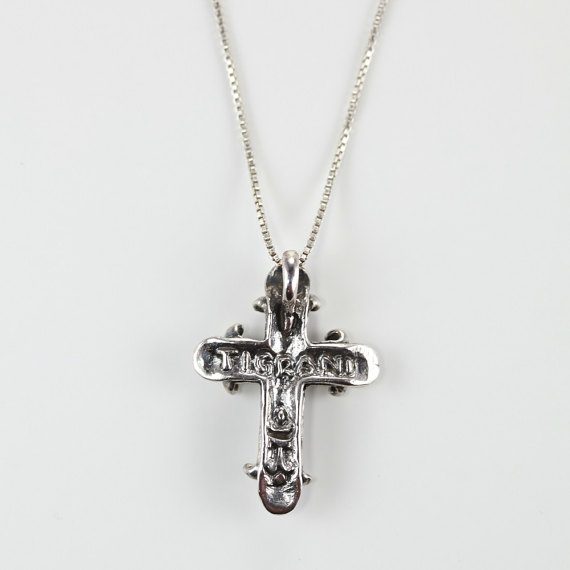 Fancy Cross Sterling Silver Pendant