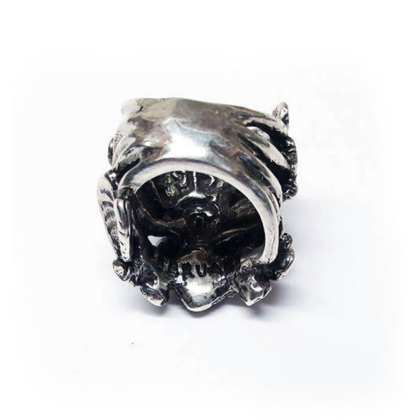 February Birth Flower Violet Silver Ring