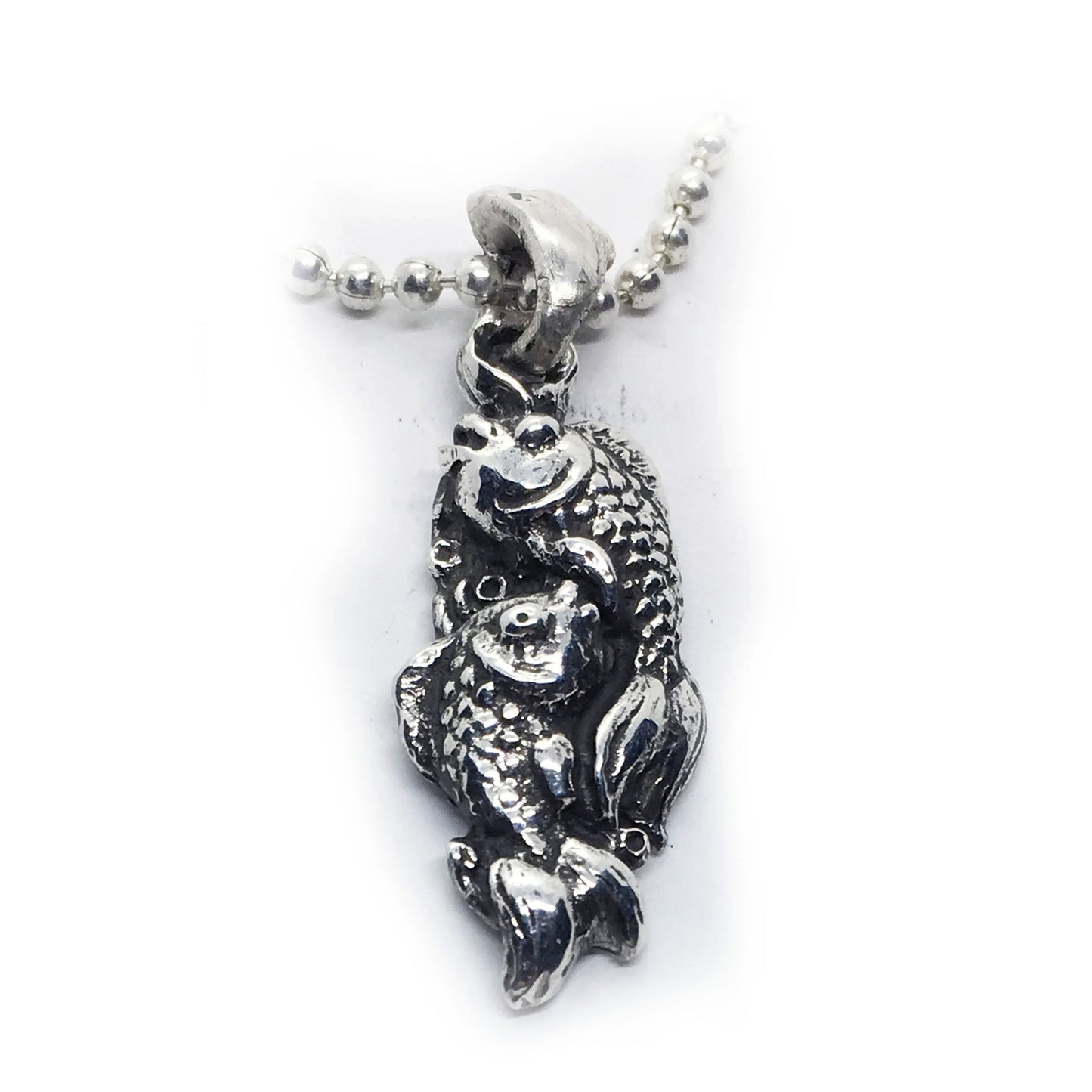 Fish fish sterling silver Pendant