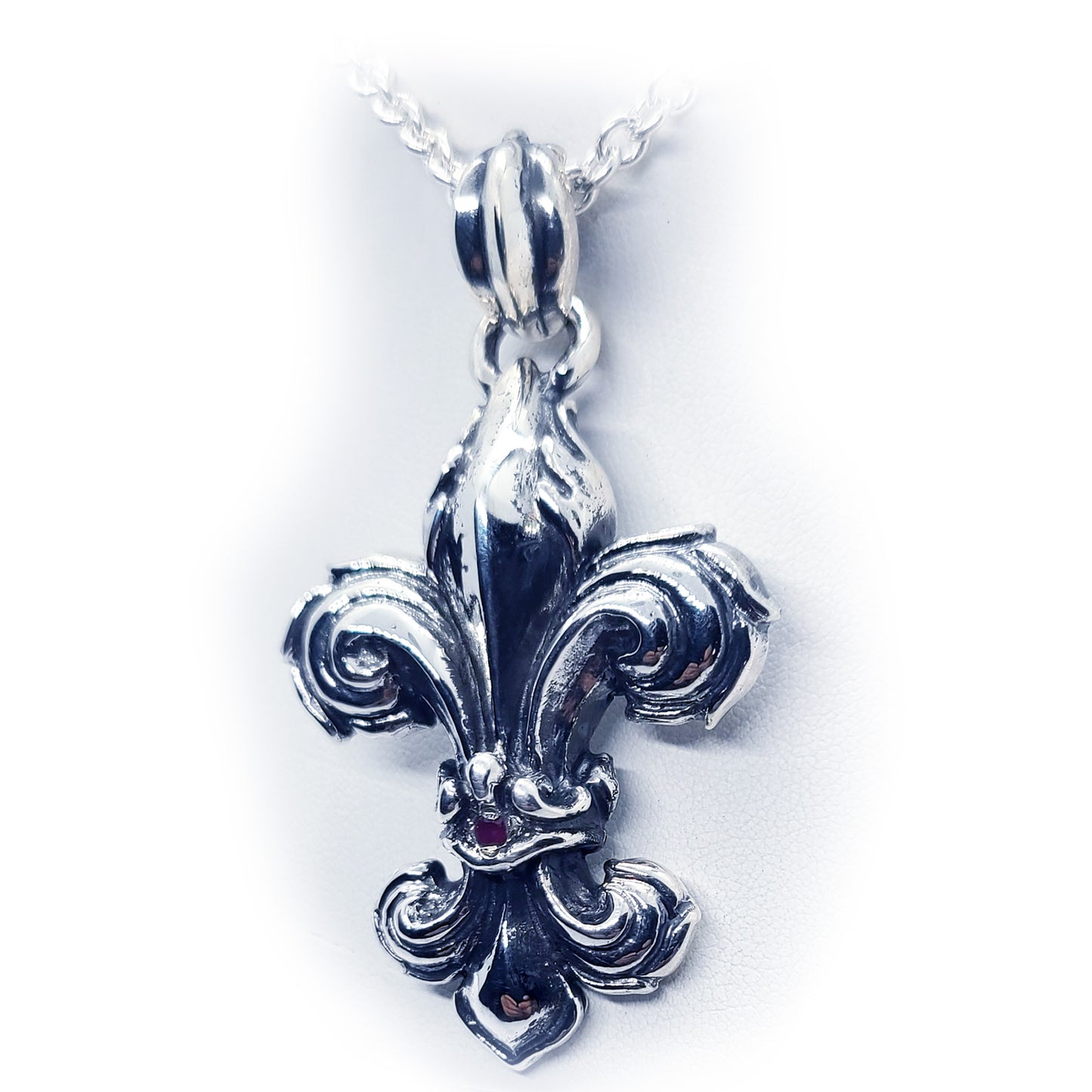 Fleur De Lis Sterling Silver Pendant V5