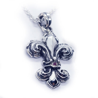 Fleur De Lis Sterling Silver Pendant V5