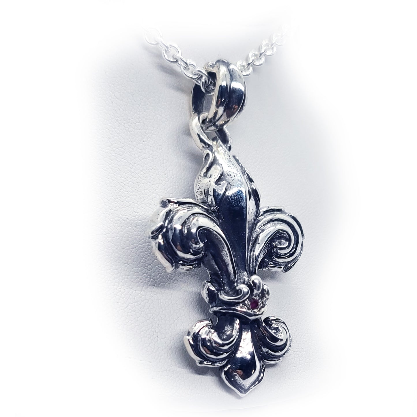 Fleur De Lis Sterling Silver Pendant V5