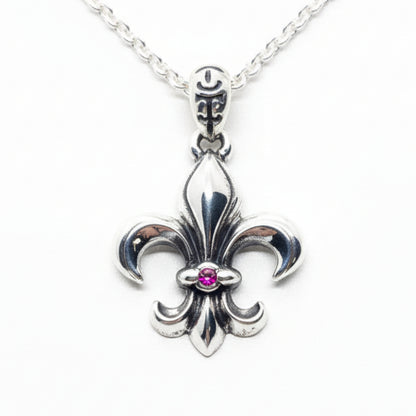 Fleur-de-lis Sterling Silver Pendant V1