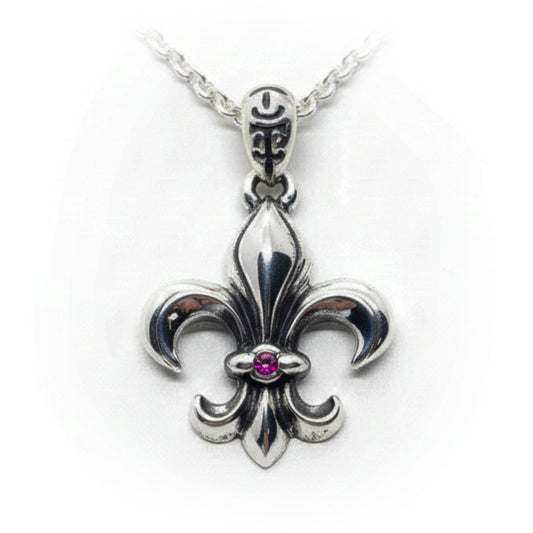 Fleur-de-lis Sterling Silver Pendant V1