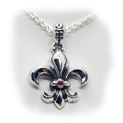 Fleur-de-lis Sterling Silver Pendant V1