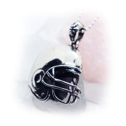 Football Helmet Sterling Silver Pendant