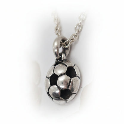 Football Soccer Ball 3D Imaging Sterling Silver Pendant