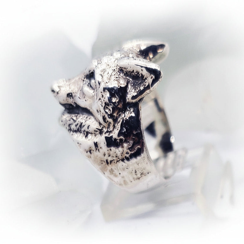 Fox Sterling Silver Ring