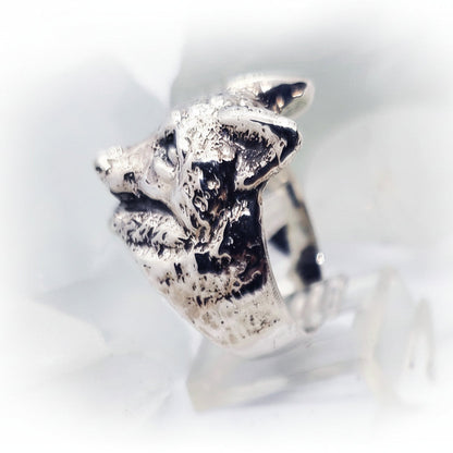 Fox Sterling Silver Ring