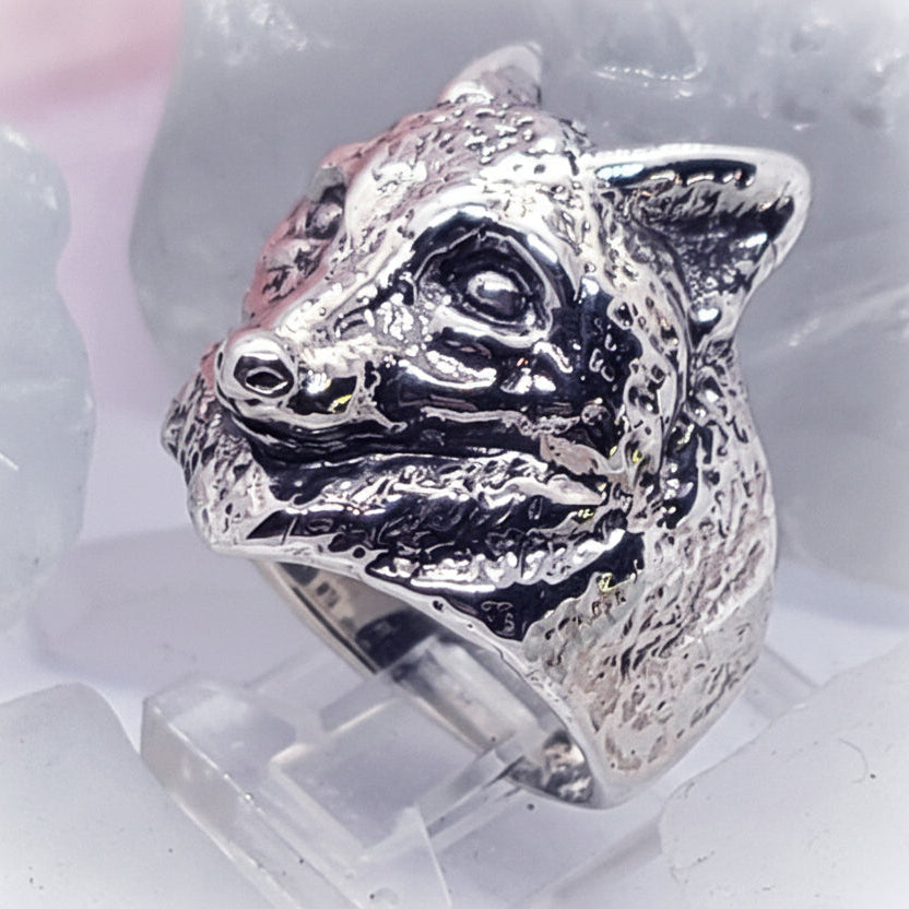 Fox Sterling Silver Ring