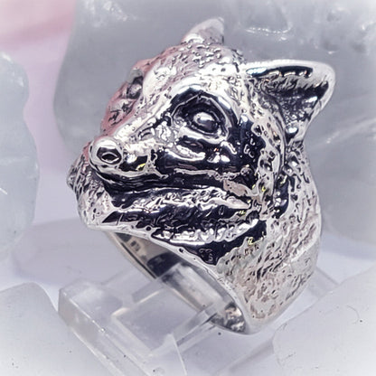 Fox Sterling Silver Ring