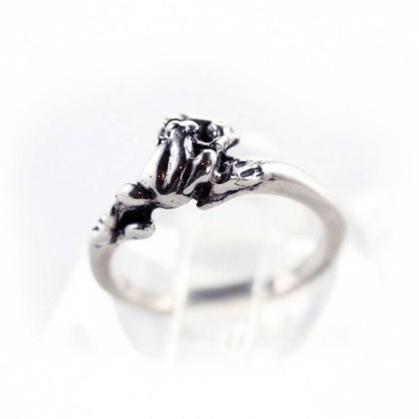 Frog Smallest Silver Ring