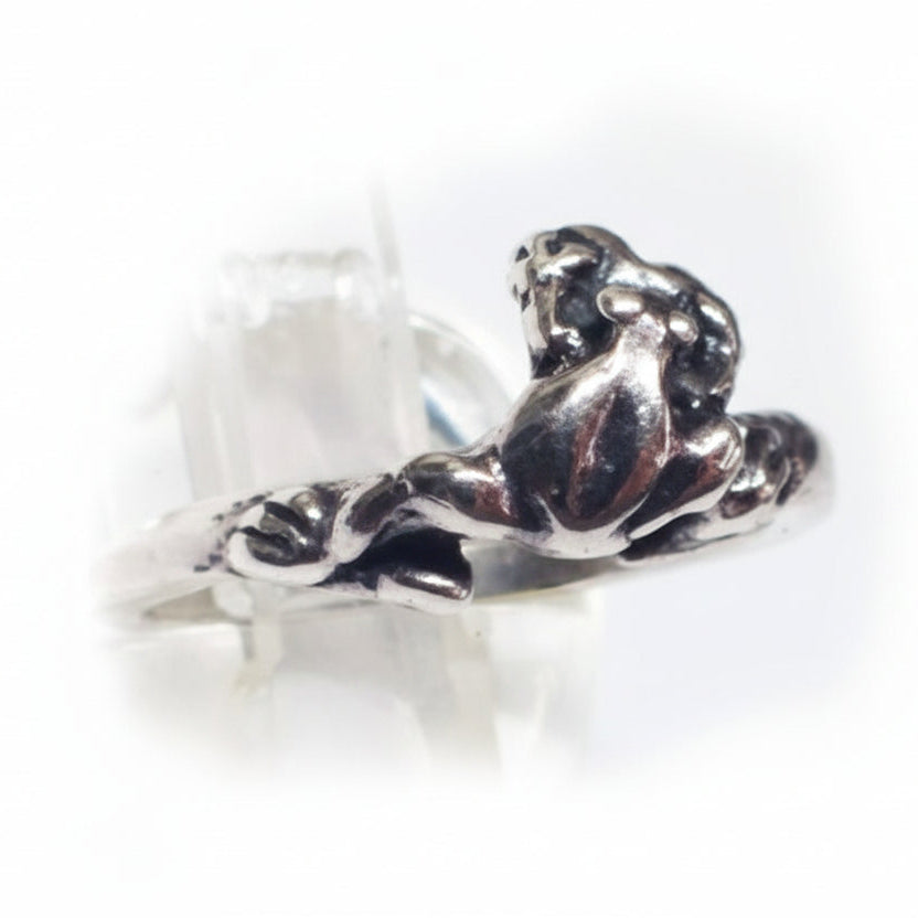 Frog Smallest Silver Ring