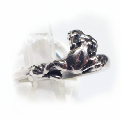 Frog Smallest Silver Ring
