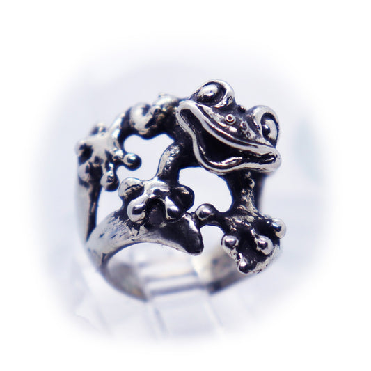 Frog sterling Silver Ring V2