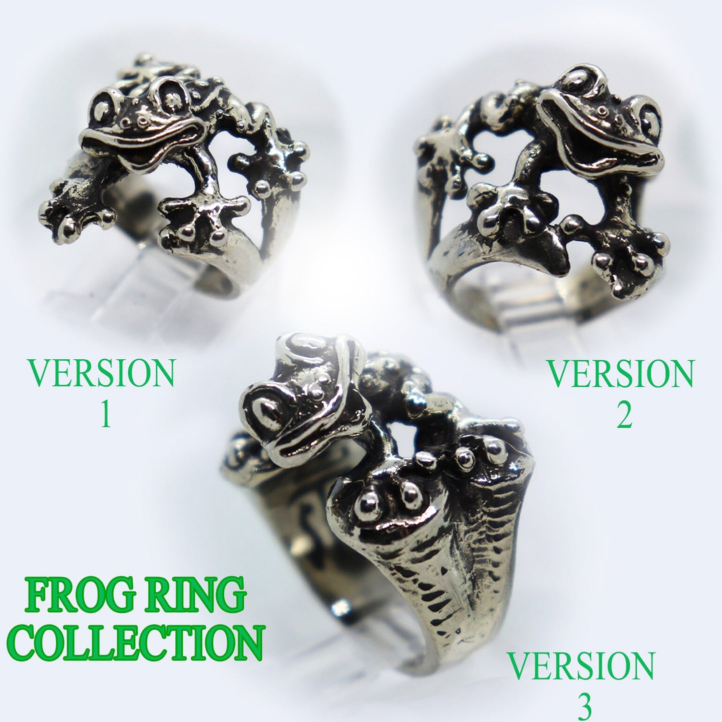 Frog sterling Silver Ring V2