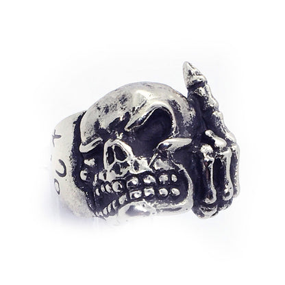 Fuck You Fuck Off Sterling Silver Ring
