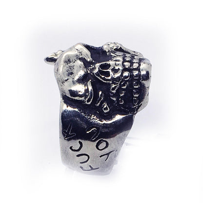 Fuck You Fuck Off Sterling Silver Ring