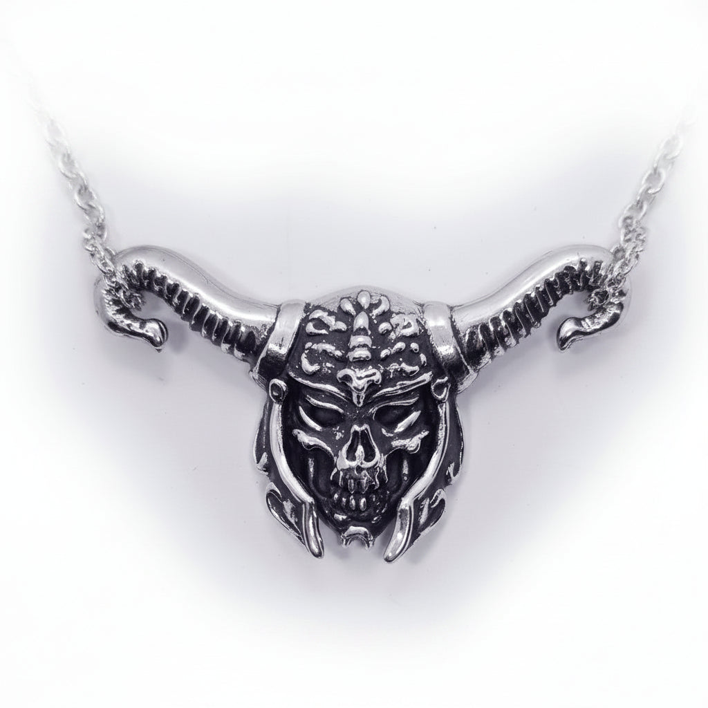 Gargo Warrior Skull Sterling Silver Necklace