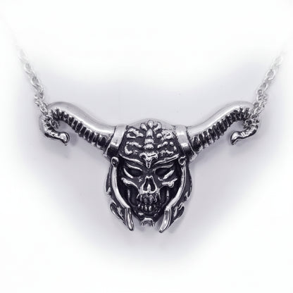 Gargo Warrior Skull Sterling Silver Necklace