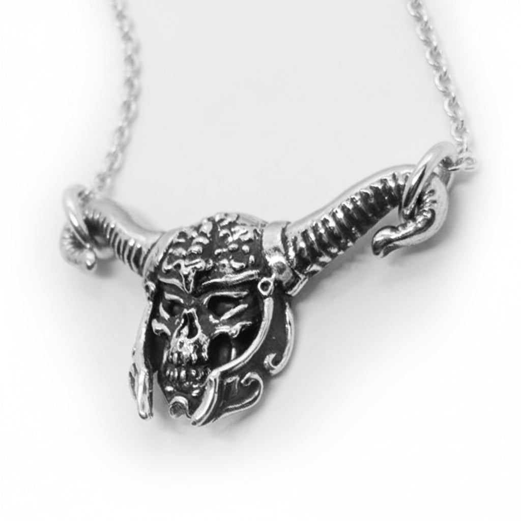 Gargo Warrior Skull Sterling Silver Necklace