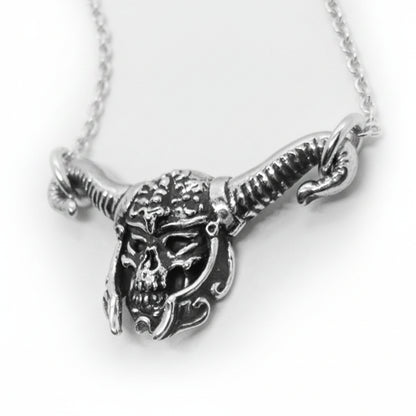 Gargo Warrior Skull Sterling Silver Necklace