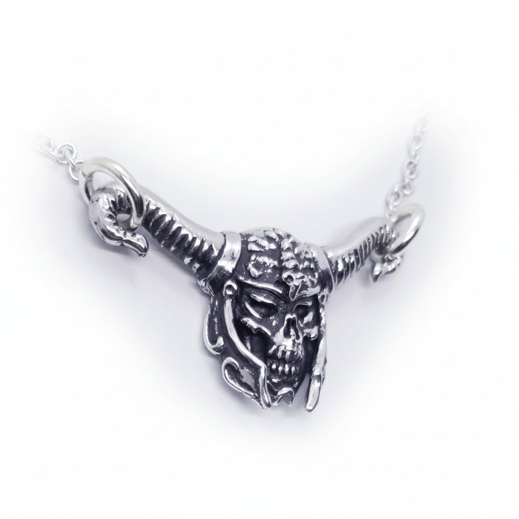 Gargo Warrior Skull Sterling Silver Necklace