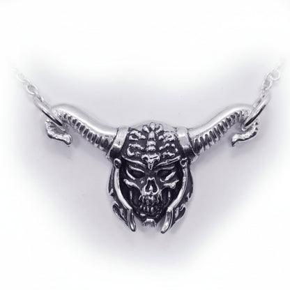 Gargo Warrior Skull Sterling Silver Necklace