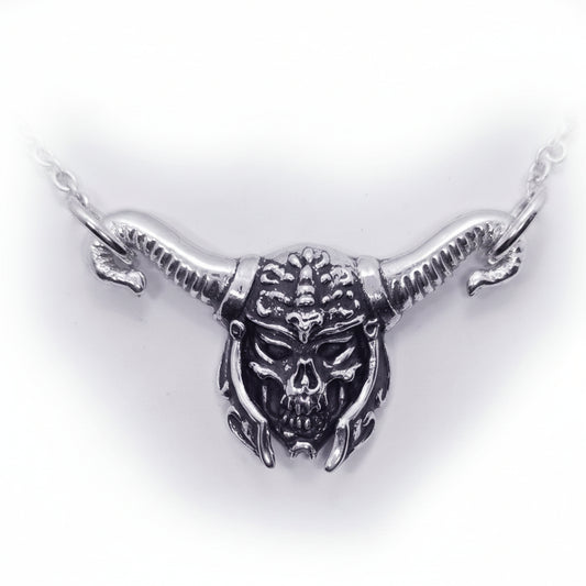 Gargo Warrior Skull Sterling Silver Necklace