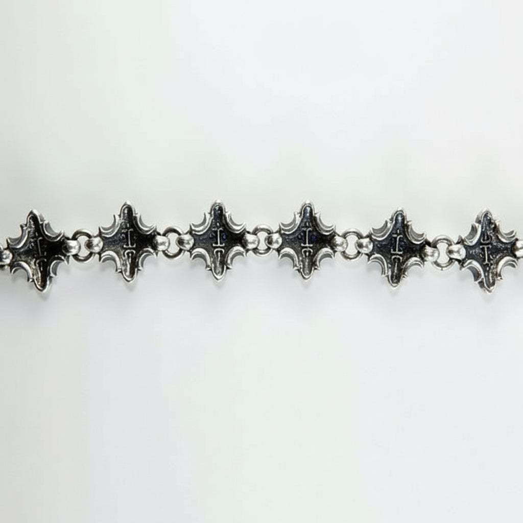 Sterling Silver Genuine Midnight Sapphire Bracelet