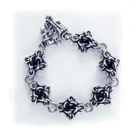 Sterling Silver Genuine Midnight Sapphire Bracelet