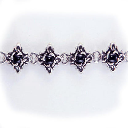 Sterling Silver Genuine Midnight Sapphire Bracelet