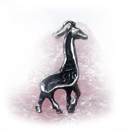 Giraffe Sterling Silver Pendant