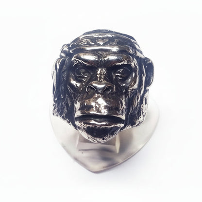 Gongo Monkey Zodiac Sign Sterling Silver Ring