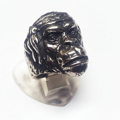 Gongo Monkey Sterling Silver Ring