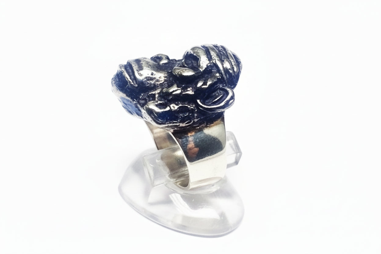 Gongo Monkey Zodiac Sign Sterling Silver Ring