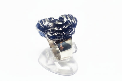 Gongo Monkey Zodiac Sign Sterling Silver Ring