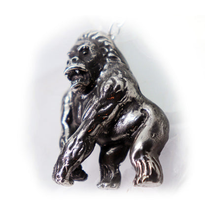 Gorilla Kong Sterling Silver Pendant