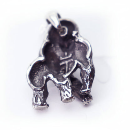 Gorilla Kong Sterling Silver Pendant