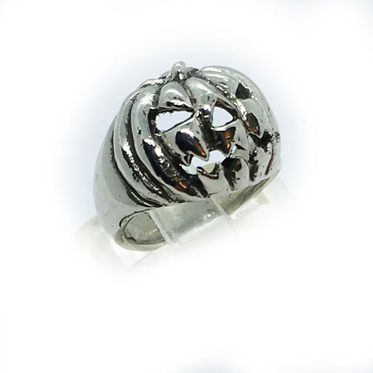 Halloween Pumpkin Sterling Silver Ring