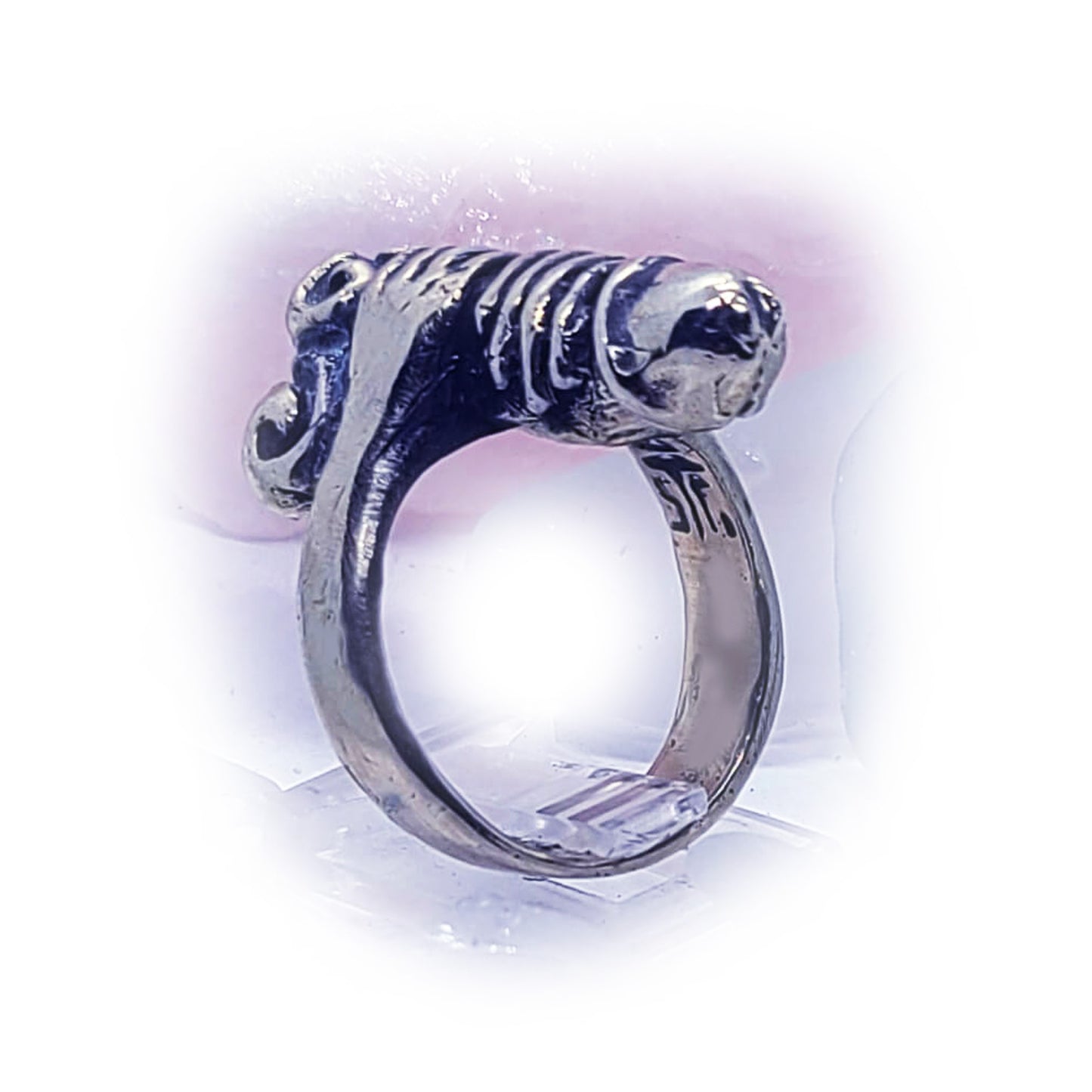 Handjob Sterling Silver Erotic Ring