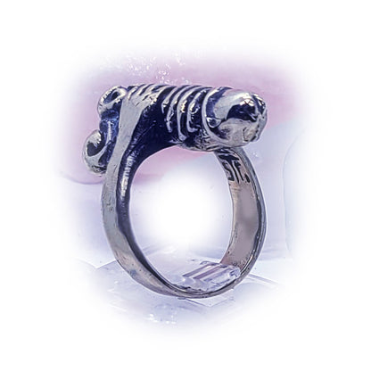 Handjob Sterling Silver Erotic Ring