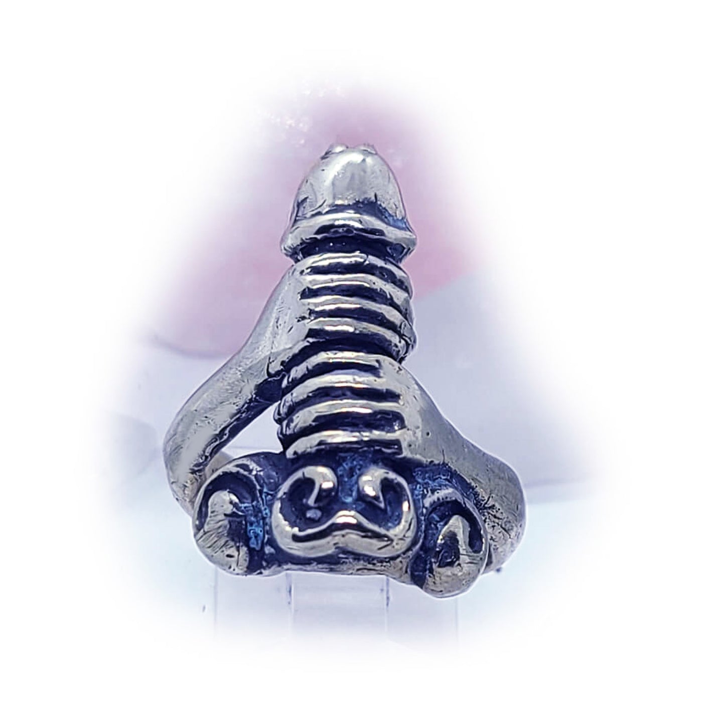 Handjob Sterling Silver Erotic Ring