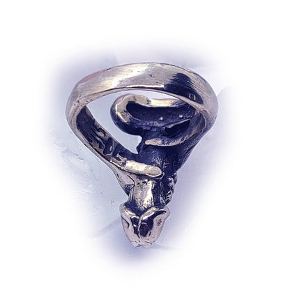 Handjob Sterling Silver Erotic Ring
