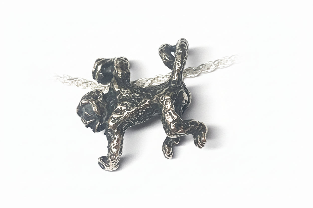 Hanging Monkey Silver Pendant