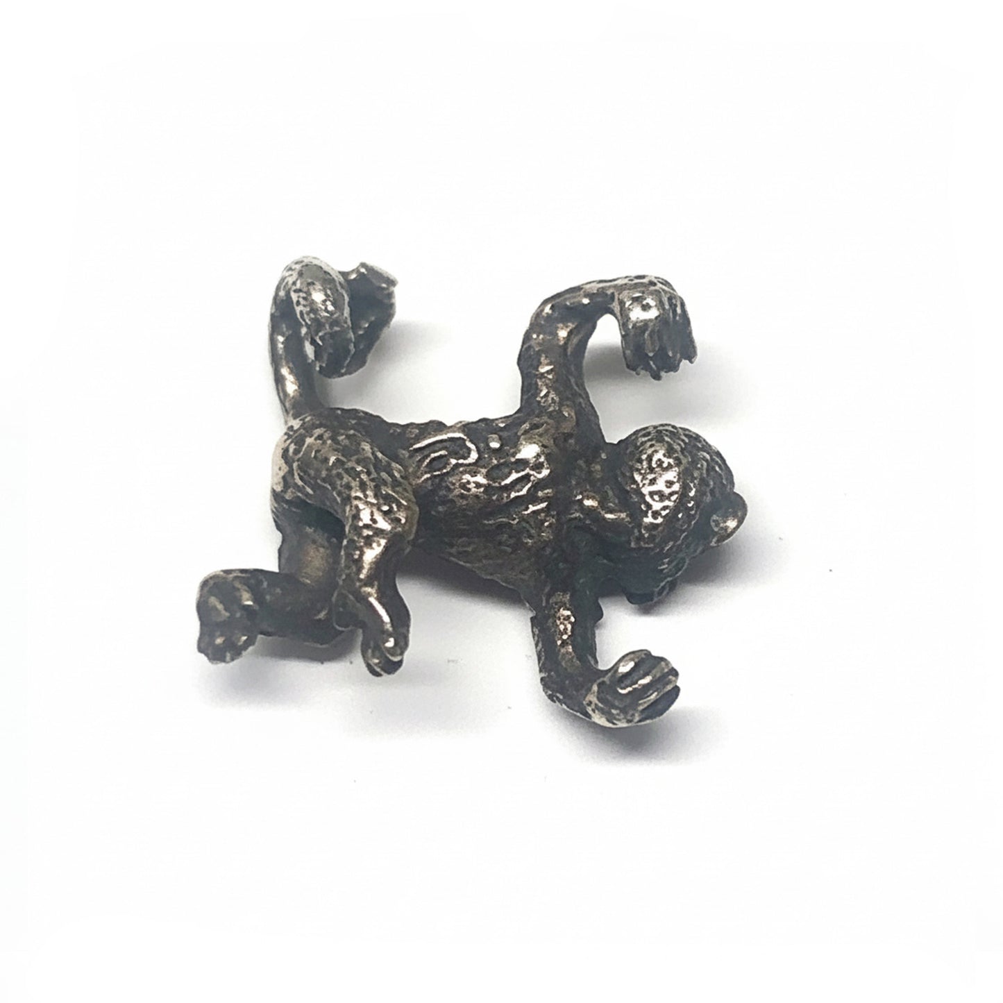 Hanging Monkey Sterling Silver Pendant